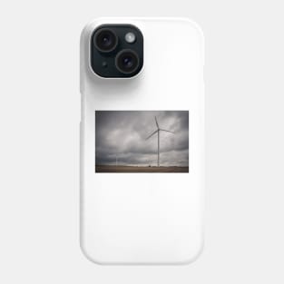 Windmill Against Cloudy Sky Phone Case
