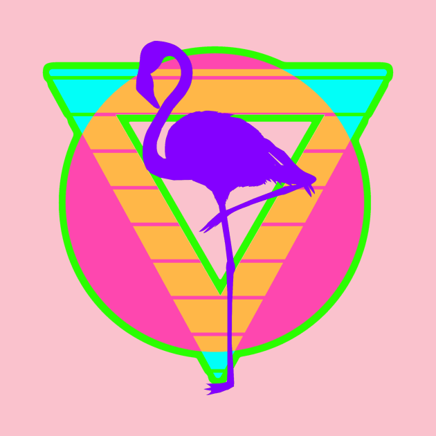 80s Style Flamingo by AlondraHanley