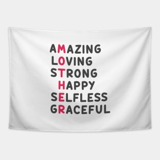 Amazing Mom Saying Personalize Gift for Best Mother Tapestry