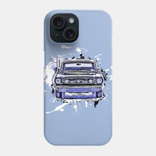 Mustang cartoon Blue Phone Case