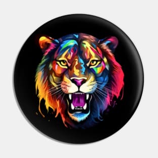 tie dye, tie dye parttern, tiger tie dye art, color tiger Pin