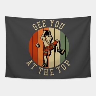 See You At The Top Vintage Tapestry