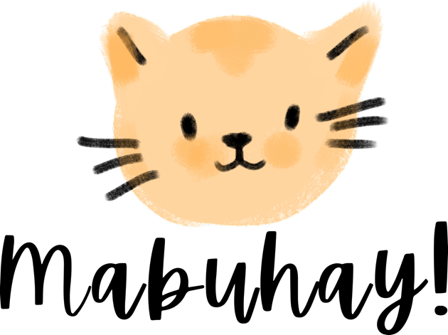 Cat Pinoy Pride Mabuhay Statement Kids T-Shirt by CatheBelan