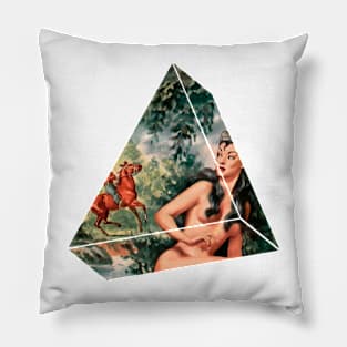 Mythology in the Forest Pin Up Girl Retro Old Fantasy Popart Scifi Comic Vintage Funny Pillow