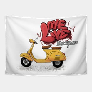 Vespa motorbike lover Tapestry