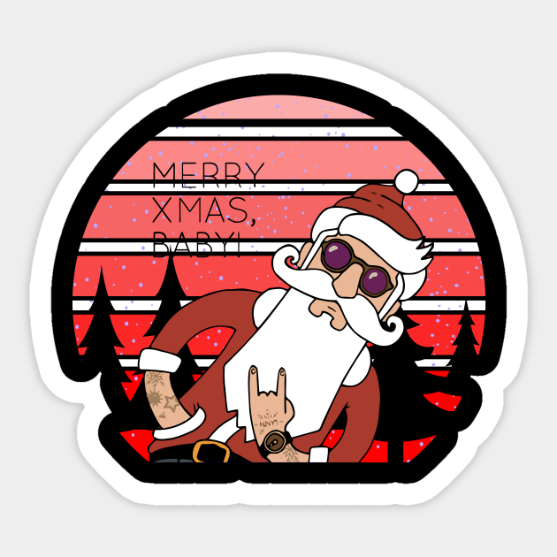 BAD SANTA! - Xmas Gift - Sticker