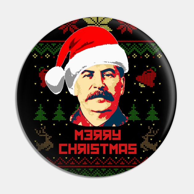 Joseph Stalin Merry Christmas Pin by Nerd_art