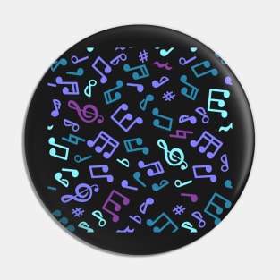 Abstract music notes Pin