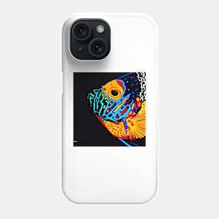 Angel Fish Swimming in the Deep Phone Case