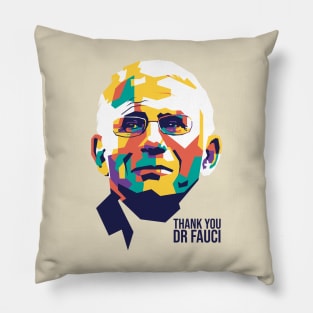 Dr Fauci On WPAP Pop Art Pillow