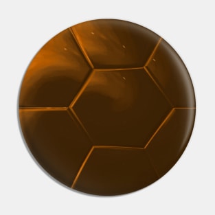 Orange Amber Honeycomb Futuristic Pin