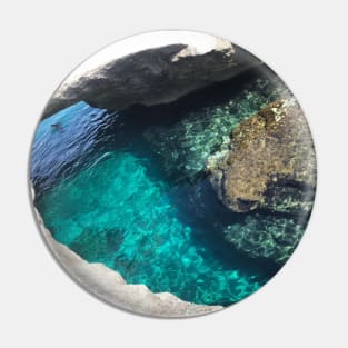 Turquoise Greece Beach Photography Pin