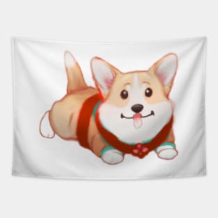 Cute Pembroke Welsh Corgi Drawing Tapestry