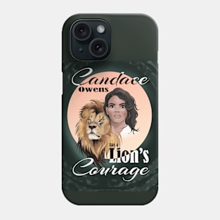 Candace Owens has a Lion's Courage POSTER on night deco Phone Case