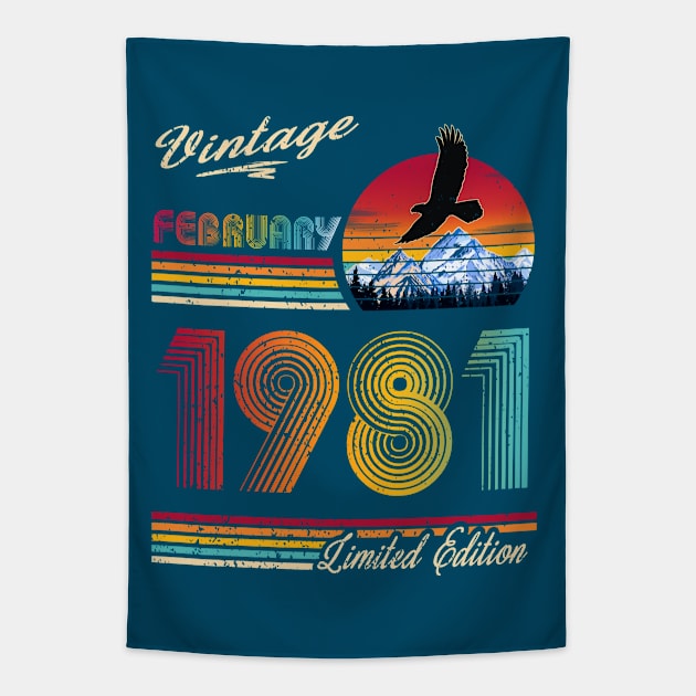 February 1981 Birthday Tapestry by Green Splash