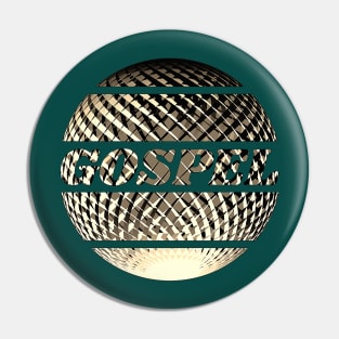 Gospel disco ball gold Pin