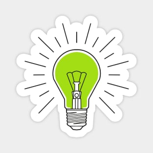 green lightbulb Magnet