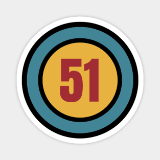 The Number 51 - fifty one - fifty first - 51st Magnet