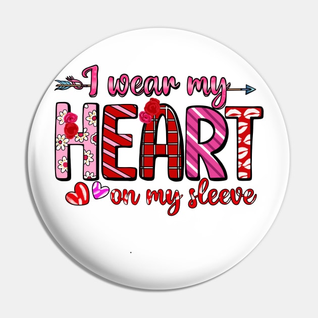 I wear my heart Pin by wattlose