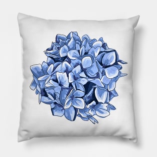 Blue Hydrangea Pillow