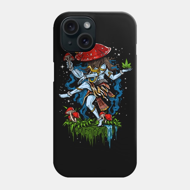 Psychedelic Shiva Magic Mushroom Phone Case by underheaven