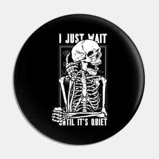 Skeleton's Silent Vigil Pin