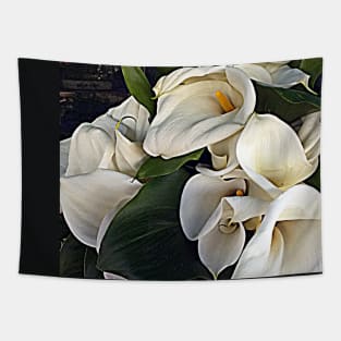 Calla Flower Disordered Bouquet Tapestry