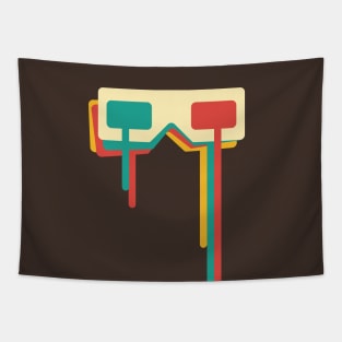 Retro 3D Anaglyph Glasses Tapestry