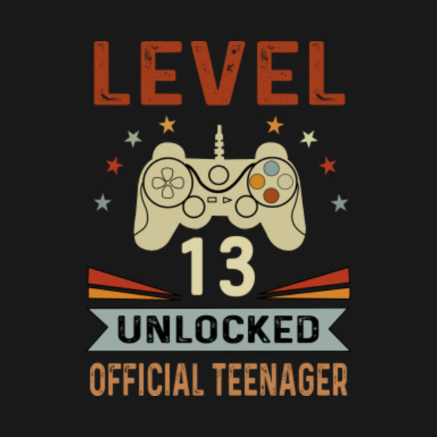 Official Teenager 13th Birthday T-Shirt Level 13 - Official Teenager