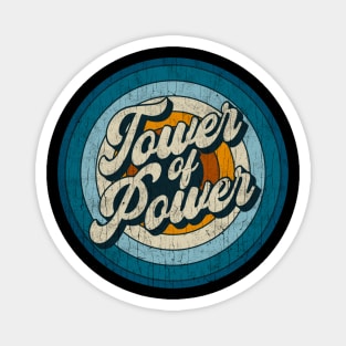 Tower of Power - Retro Circle Vintage Magnet