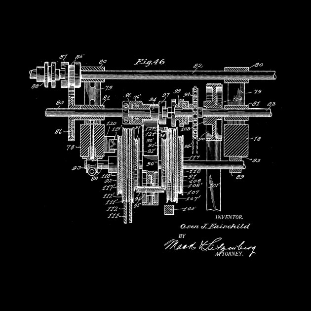 Automatic Bowling Machine Vintage Patent Drawing by TheYoungDesigns