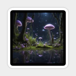 Magic Mushroom Fantasy Magnet