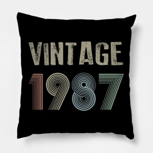 Vintage 1987 33nd Birthday Men Women Pillow