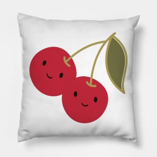 Cute Kawaii Red Cherries Pillow