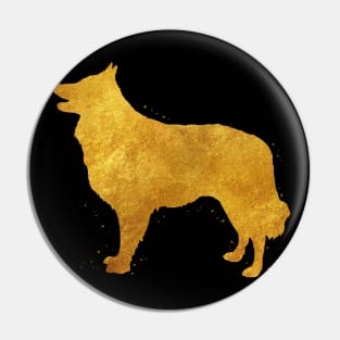 Schipperke golden art Pin