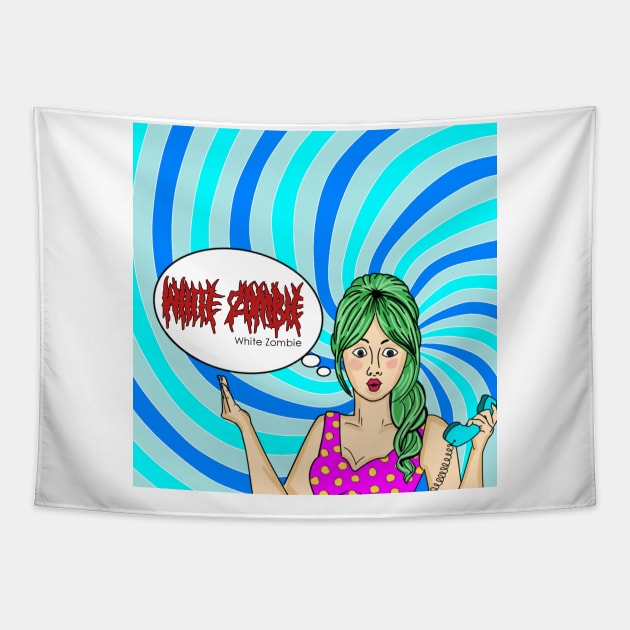 Metal band tapestry shop