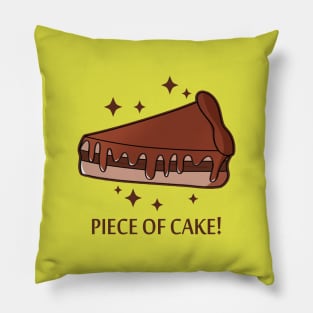 Piece of chocolate cake dessert frosting cute food Pillow