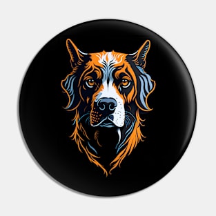 dog portrait Pin