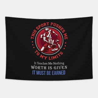 WRESTLING MMA: It Must Be Earned Gift Tapestry