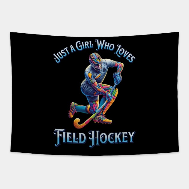 Field Hockey Passion Tee - Sporty Chic Essential Tapestry by Silly Pup Creations