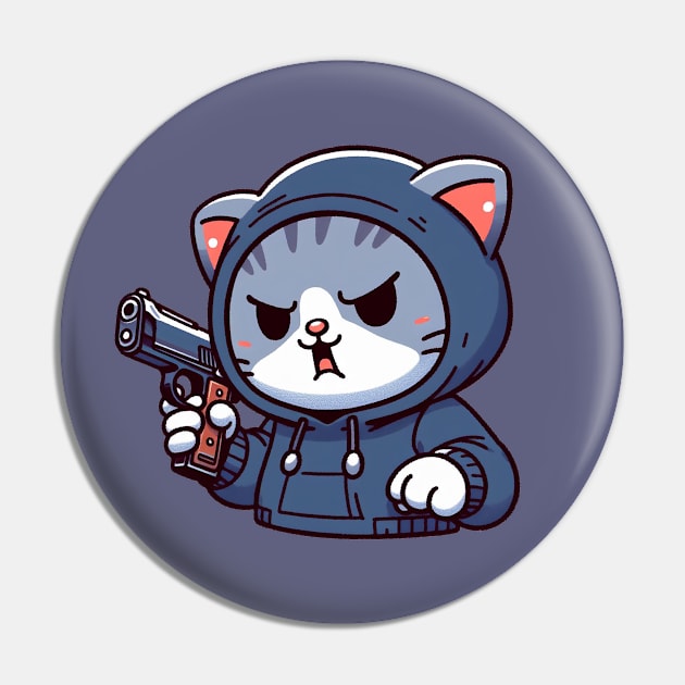 Gangster Cat Pin by Yaydsign