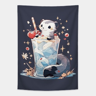 A ferret enjoying a frosty Tapestry