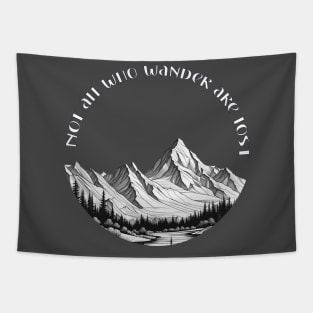 Not all who wander are lost camping geocaching design Tapestry