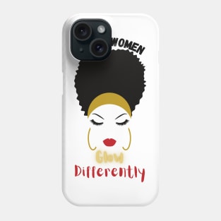 Black Women Glow Phone Case