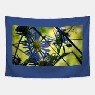 Blue Aster Flower Tapestry