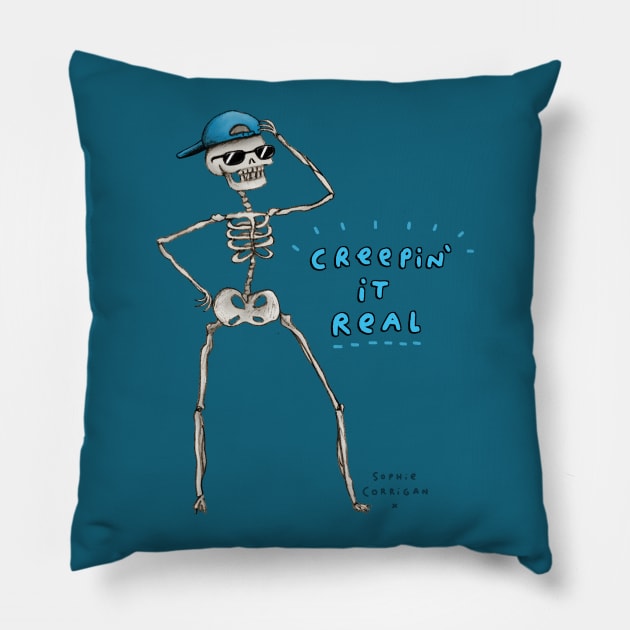 Creepin' it Real Pillow by Sophie Corrigan