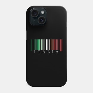 Italia flag colors barcode Phone Case