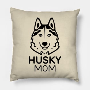 Husky Mom Line Art Pillow