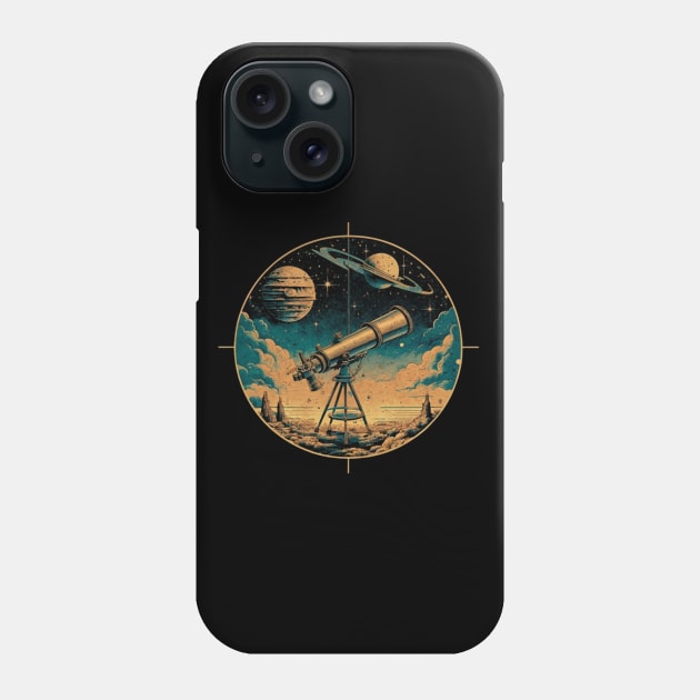 Astronomer - Telescope Phone Case by Signum