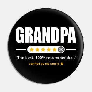 Five Stars Grandpa Pin